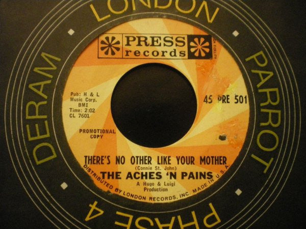 The Aches 'N Pains : There's No Other Like Your Mother / Again And Again (7", Promo)