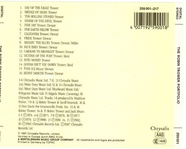 Robin Trower : The Robin Trower Portfolio (CD, Comp)