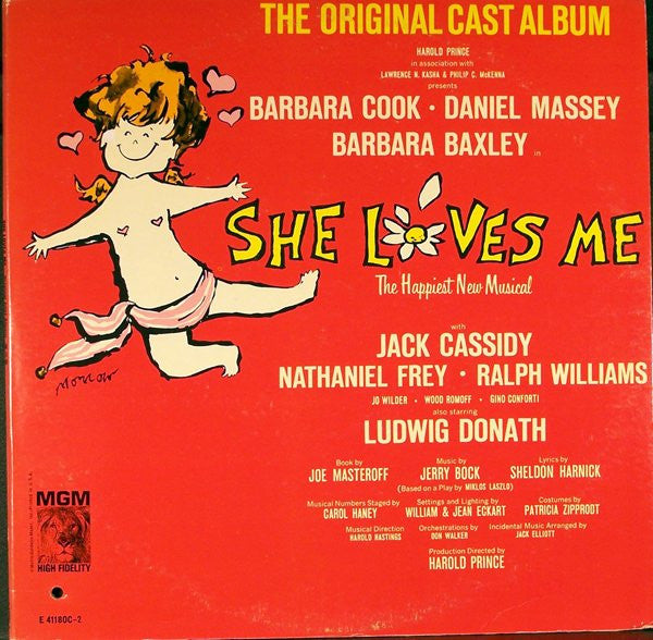 Barbara Cook, Daniel Massey, Barbara Baxley : She Loves Me (The Original Cast Album) (2xLP, Album, Mono)