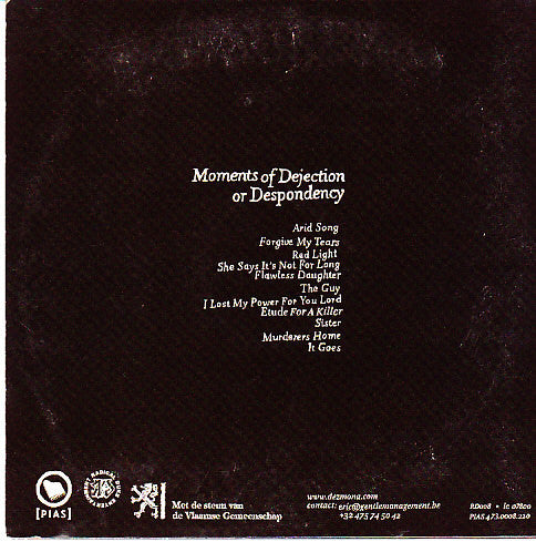 Dez Mona : Moments Of Dejection Or Despondency (CD, Album, Promo)