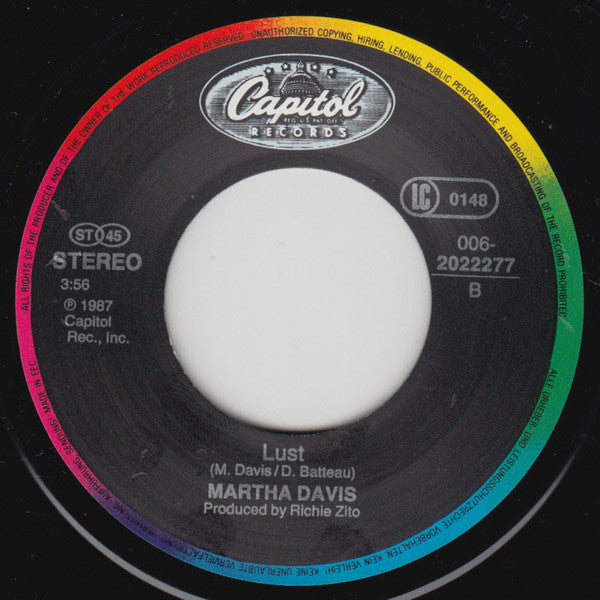 Martha Davis : Don't Tell Me The Time (7", Single)