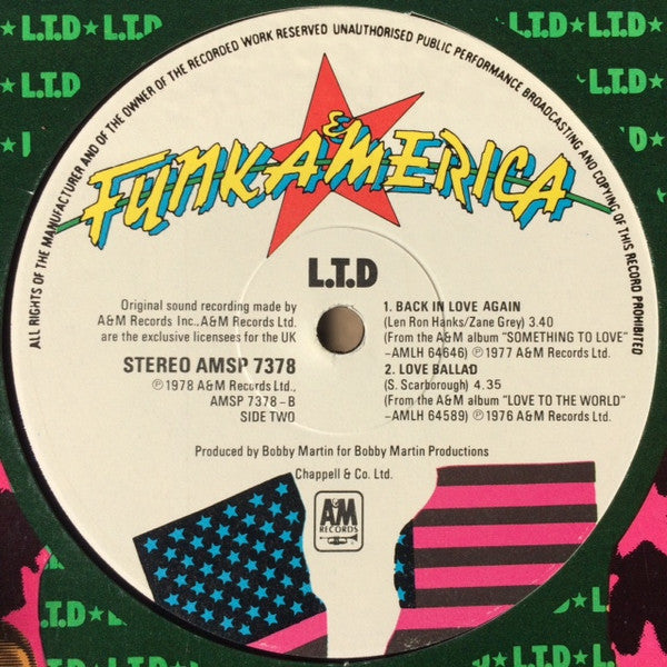 L.T.D* : Holding On (When Love Is Gone) (12", Single, Ltd)