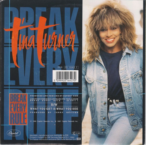 Tina Turner : Break Every Rule (7", Single)