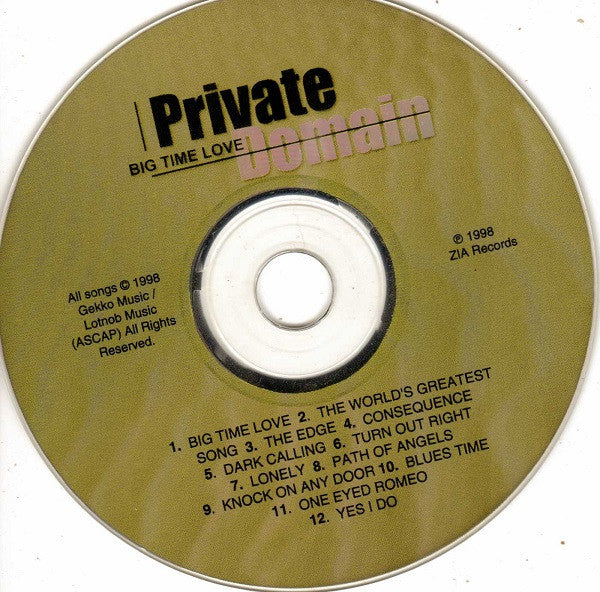 Private Domain : Big Time Love (CD, Album)