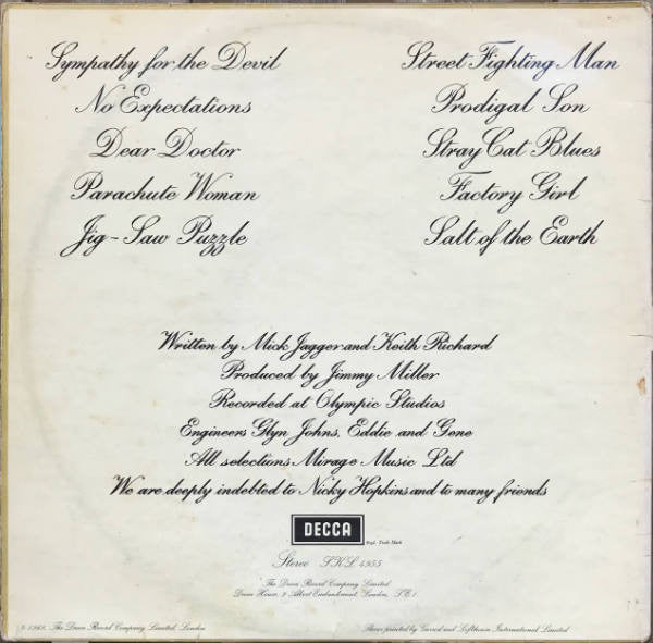 The Rolling Stones : Beggars Banquet (LP, Album, Gat)