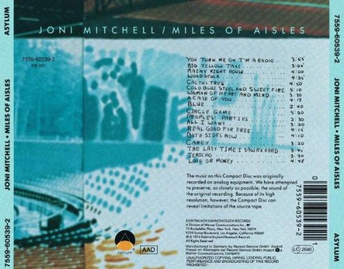Joni Mitchell And The L.A. Express : Miles Of Aisles (CD, Album, RE)
