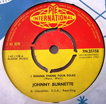 Johnny Burnette : I Wanna Thank Your Folks / The Giant (7")