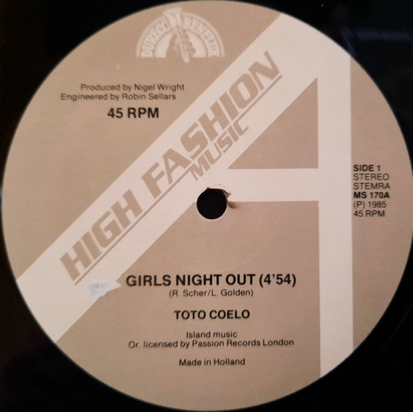 Toto Coelo : Girls Night Out (12")