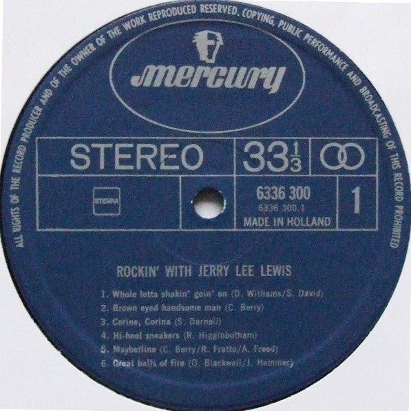 Jerry Lee Lewis : Rockin' With Jerry Lee Lewis (LP, Comp)