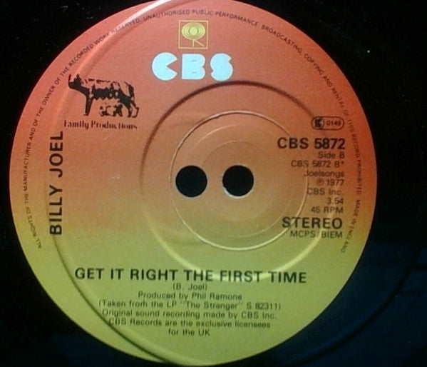 Billy Joel : Just The Way You Are (7", Single)