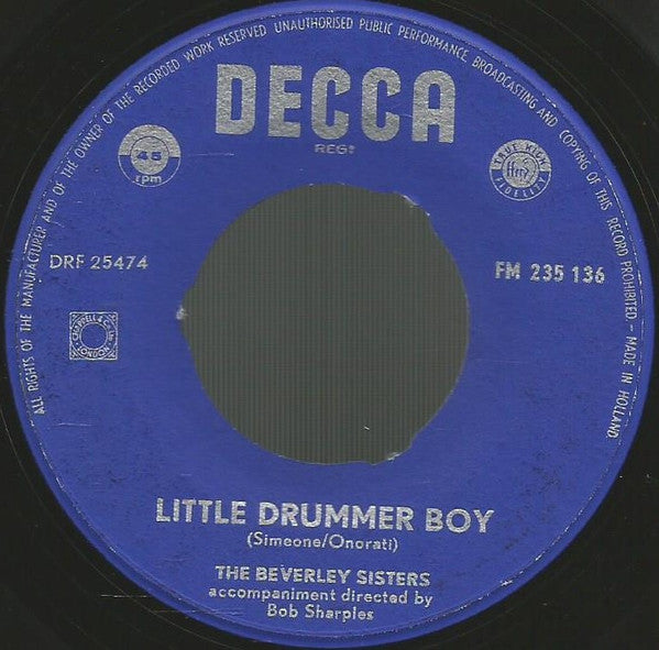 The Beverley Sisters : Little Drummer Boy (7", Single)