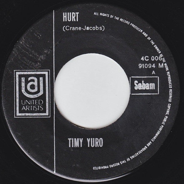 Timi Yuro : Hurt (7", Single)