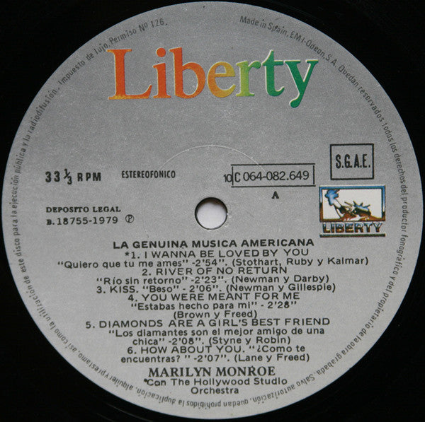 Marilyn Monroe : Canta (LP, Comp)