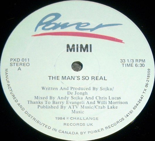 Mimi (14) : The Man's So Real (12")