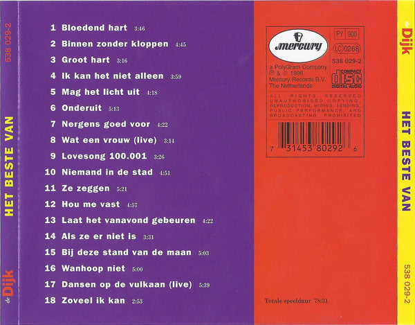 De Dijk : Het Beste Van (CD, Comp)