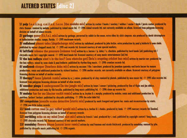 Various : Altered States - Distorted Dance & Remix Rock (2xCD, Comp)