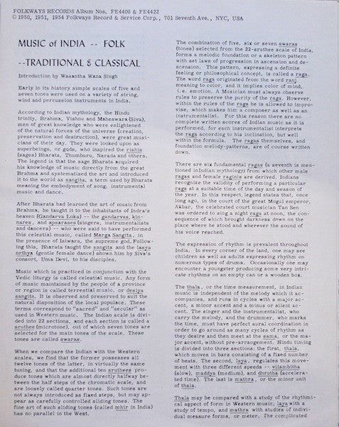 Various : Music Of The Nations – Traditional Music Of India (LP, Comp)