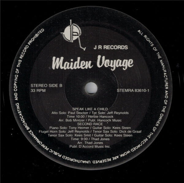 Jeff Reynolds : Maiden Voyage (LP, Album)