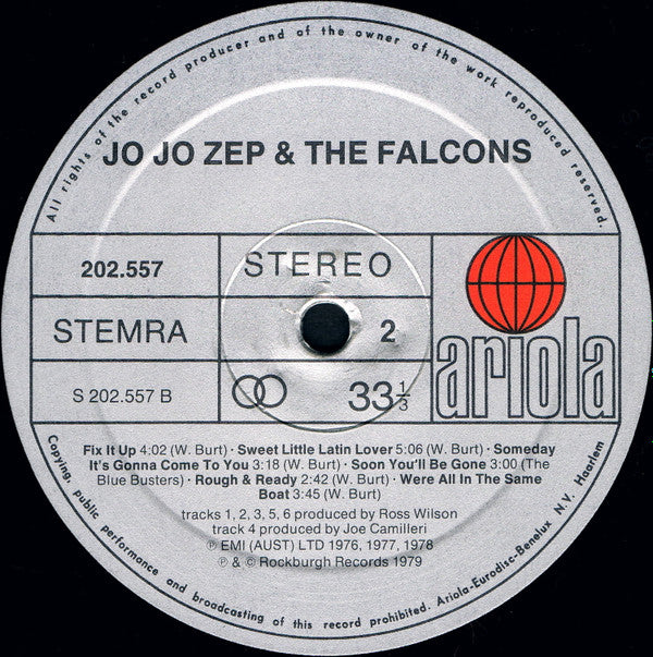 Jo Jo Zep And The Falcons : Jo Jo Zep And The Falcons (LP, Album)