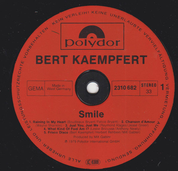 Bert Kaempfert : Smile (LP, Album)