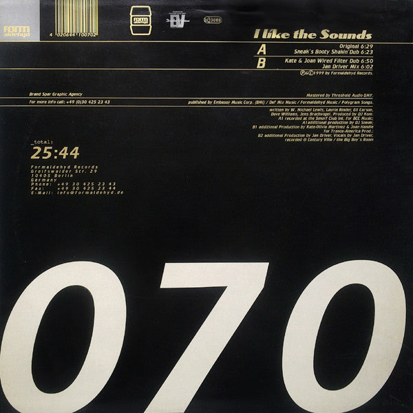 Studio 54 Presents Le Pamp Play Housse : I Like The Sounds (12", Single)