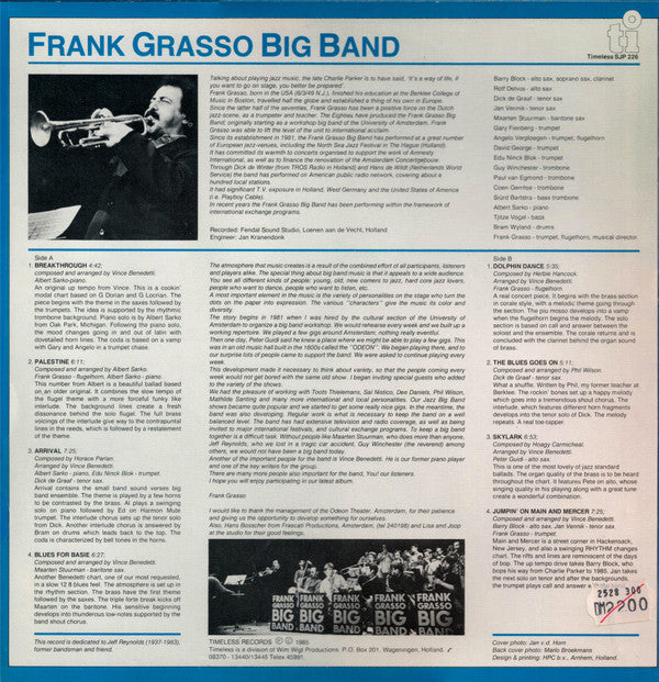 Frank Grasso Big Band : Frank Grasso Big Band (LP, Album)