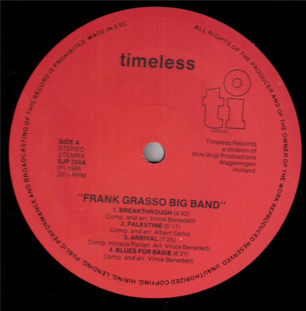 Frank Grasso Big Band : Frank Grasso Big Band (LP, Album)
