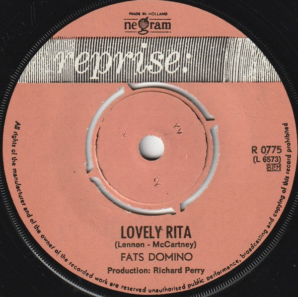 Fats Domino : Lovely Rita  (7", Single)