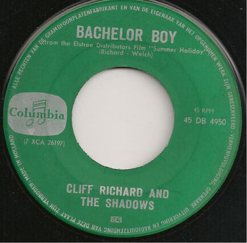 Cliff Richard & The Shadows : Bachelor Boy (7", Single)