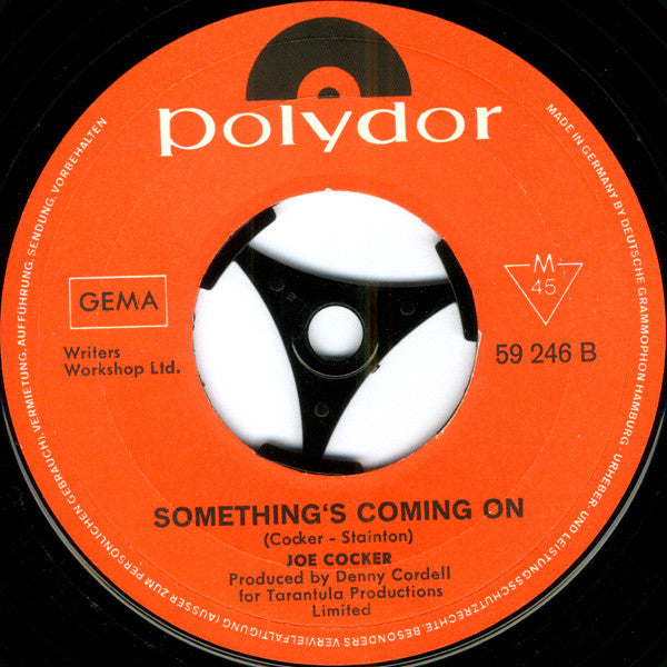 Joe Cocker : With A Little Help From My Friends / Something's Coming On (7", Single, Mono)