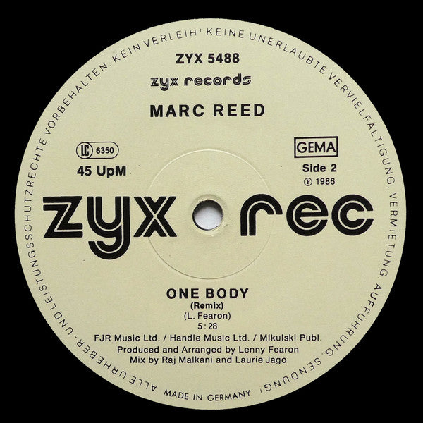 Marc Reed : One Body (12")