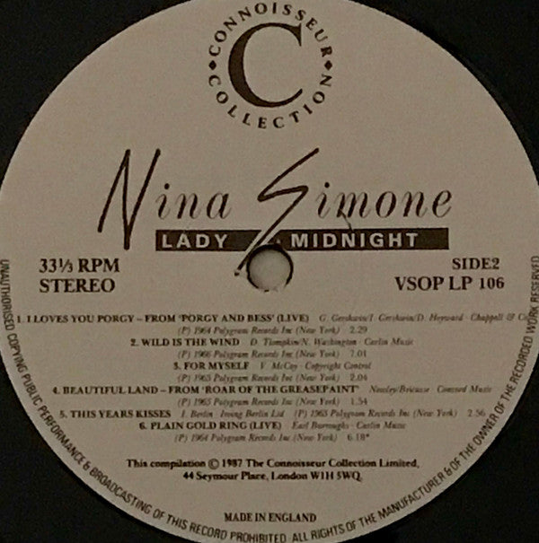 Nina Simone : Lady Midnight (2xLP, Comp)