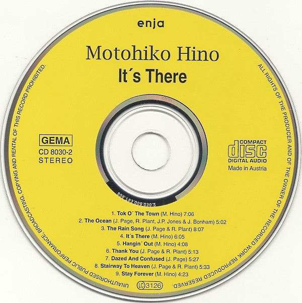 Motohiko Hino : It’s There (CD, Album)