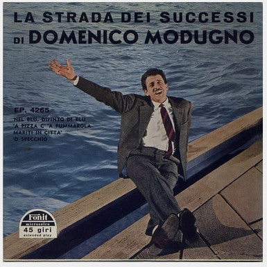 Domenico Modugno : La Strada Dei Successi (7", EP, Blu)