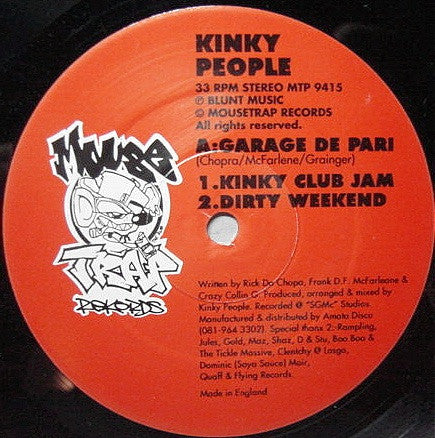 Kinky People : Garage De Pari / That Feeling (12")