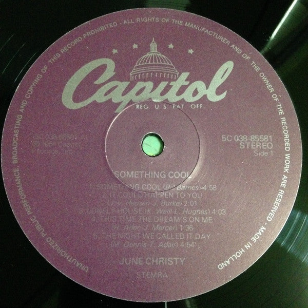 June Christy : Something Cool (LP, Album, RE)