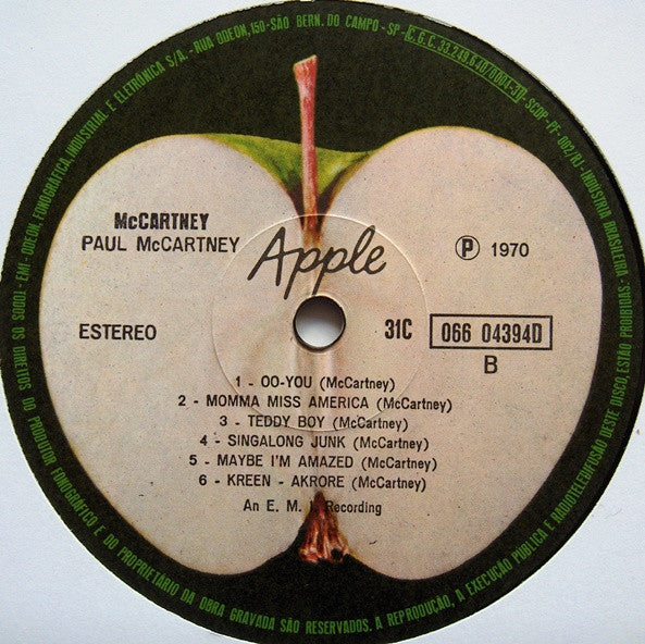 Paul McCartney : McCartney (LP, Album, RE, Gat)