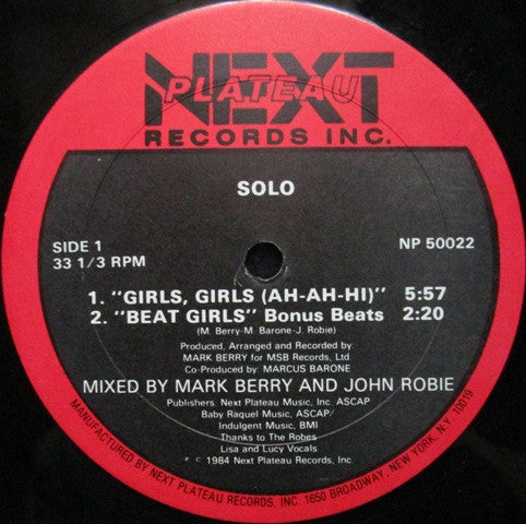 Solo (6) : Girls, Girls (Ah-Ah-Hi) (12")