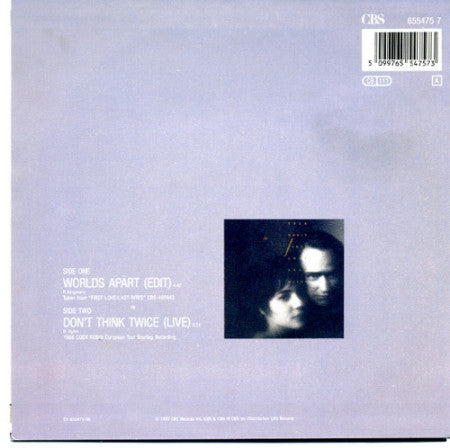 Cock Robin : Worlds Apart  (7", Single)