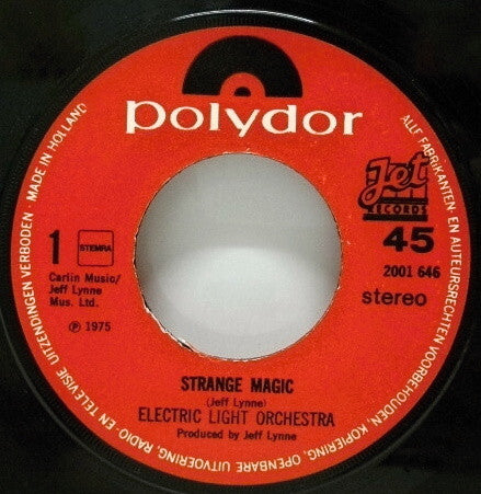 Electric Light Orchestra : Strange Magic (7", Single)