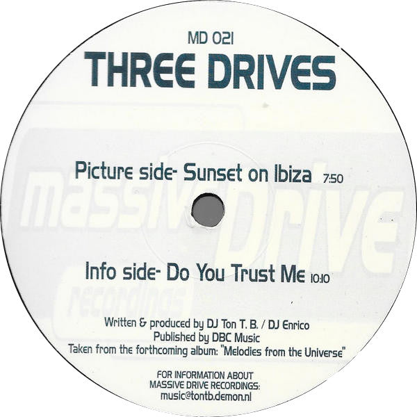 Three Drives : Sunset On Ibiza (12")