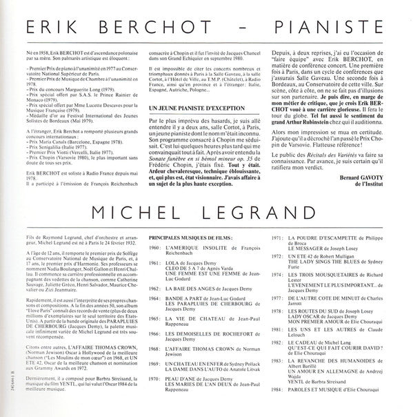 Sergei Vasilyevich Rachmaninoff, Michel Legrand : Partir Revenir (Bande Originale Du Film) (2xLP)