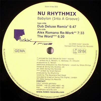 Nu Rhythmix : Babylon (Into A Groove) (12")