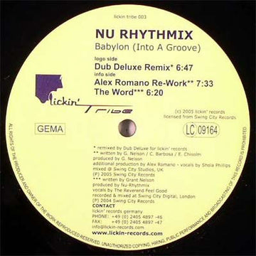 Nu Rhythmix : Babylon (Into A Groove) (12")