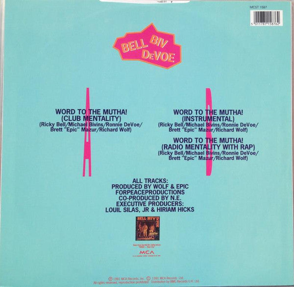 Bell Biv Devoe Featuring Bobby Brown, Ralph Tresvant, Johnny Gill : Word To The Mutha! (12")