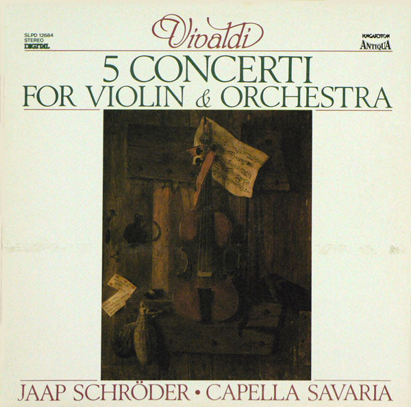 Vivaldi* - Jaap Schröder, Capella Savaria : 5 Concerti For Violin & Orchestra (LP, Album)