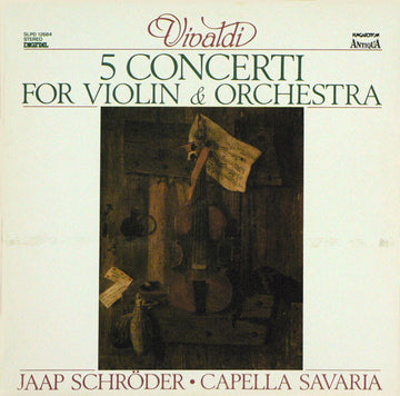 Vivaldi* - Jaap Schröder, Capella Savaria : 5 Concerti For Violin & Orchestra (LP, Album)