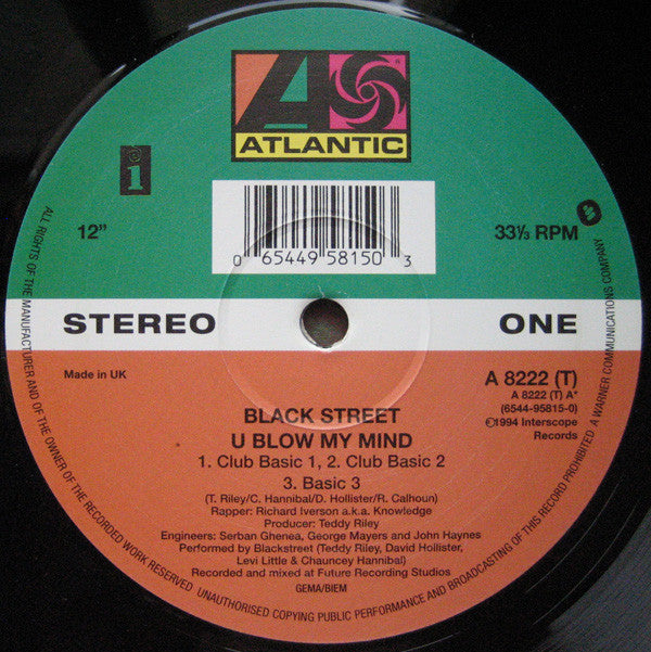 Blackstreet : U Blow My Mind (12")