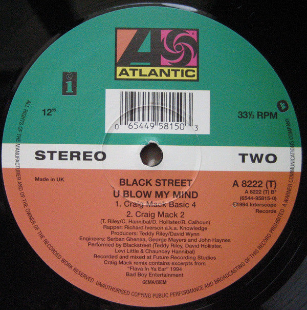 Blackstreet : U Blow My Mind (12")