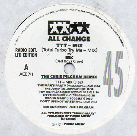 BBC (Bad Boy's Crew) / Pump Up : TTT - Mix / Chimp Rap (Don't Do It) (7")